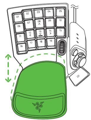 RAZER Tartarus Pro - AJUSTER LE REPOSE-MAIN - 3