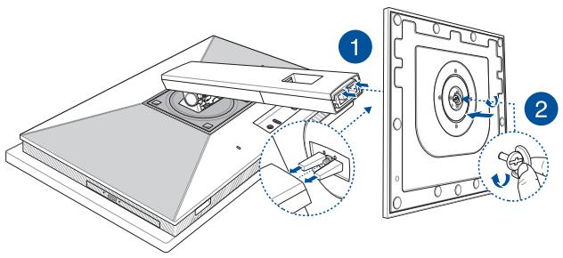 ASUSA AS7/27N7/32/N/1R - Installation du socle réglabe en hauteur (sur une sélection de modèles) - 1