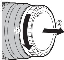 FUJIFILM RiT X-A5+15-45MM - Retrait des bouchons d'objet - 2