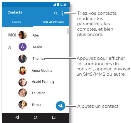 LENOVO MOTO G4 PLUS BLACK - Démarrage rapide : contacts - 1