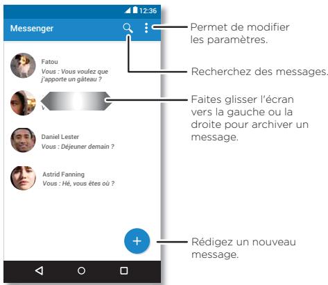 LENOVO MOTO G4 PLUS BLACK - Démarrage rapide : messages - 1