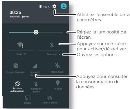 LENOVO MOTO G4 PLUS BLACK - Paramètres rapides - 1