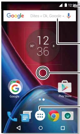 LENOVO MOTO G4 PLUS BLACK - Démarrage rapide : écran d'accueil et applications - 1