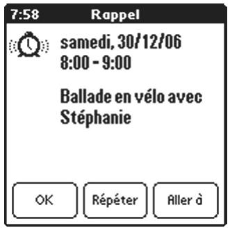 PALM Zire71 - Pour définit une alarmé pour un événement : - 2