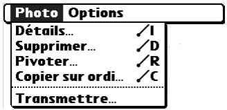 PALM Zire71 - Menu Photo - 1