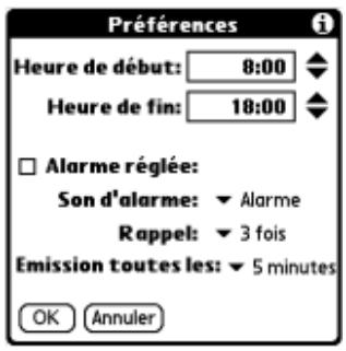 PALM Zire71 - Preférences - 1