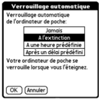 PALM Zire71 - Verrouillage de votre ordinateur de poche - 1