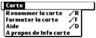 PALM Zire71 - Menu Carte - 1