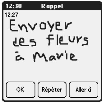 PALM Zire71 - Pour définir une alarmé pour une note : - 3