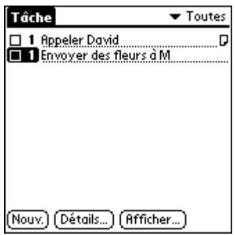 PALM Zire71 - Pour ouvrir l'application Tâches : - 1