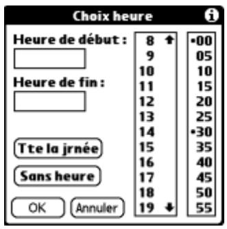 PALM Zire71 - Pour planifier un événement sans heures : - 1