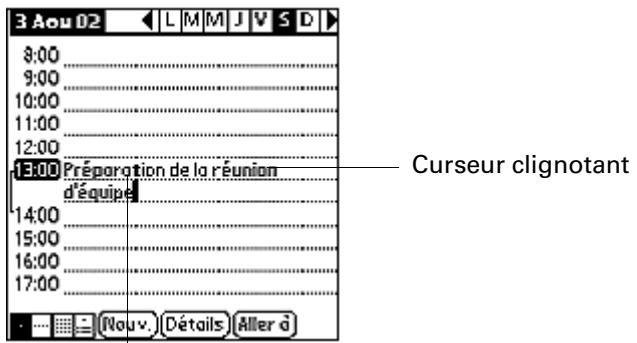 PALM Zire71 - Modification d'un enregistrement - 1