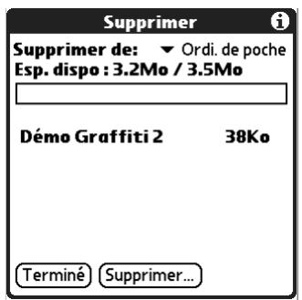PALM Zire71 - Pour désinstaller une application supplémentaire : - 1
