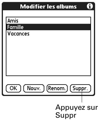 PALM Zire71 - Pour supprimer un album : - 1