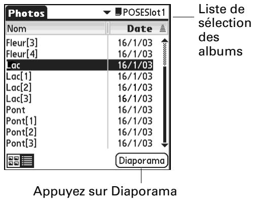 PALM Zire71 - Pour lancer un diaporama : - 2