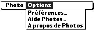 PALM Zire71 - Menu Options - 1