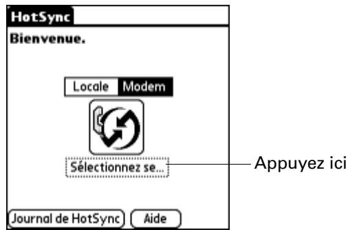 PALM Zire71 - Pour préparer votre ordinateur de poche en vue d'une opération HotSync réseau : - 2