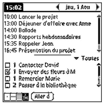 PALM Zire71 - Pour afficher la vue de l'Agenda : - 3