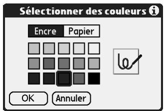 PALM Zire71 - Pour définir les couleurs : - 1