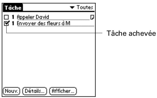 PALM Zire71 - Pour cocher une tâche : - 2
