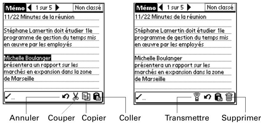 PALM Zire71 - Commandes de menu Graffiti 2 - 2