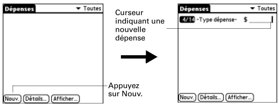 PALM Zire71 - Appuyez sur Nouv. - 1