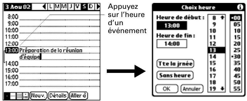 PALM Zire71 - Pour planifier un événement à la date du jour : - 2