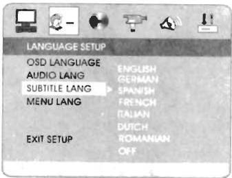 AKAT QXL 7050U - 2) LANGUAGE SETUP (configuration de la langue) - 3