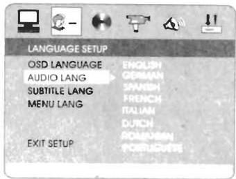 AKAT QXL 7050U - 2) LANGUAGE SETUP (configuration de la langue) - 2