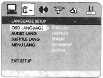 AKAT QXL 7050U - 2) LANGUAGE SETUP (configuration de la langue) - 1