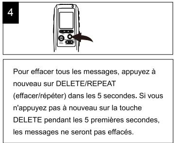 MPMAN ICR110 - Suppression de tous les messages dans les 4 dossiers de fichiers - 2