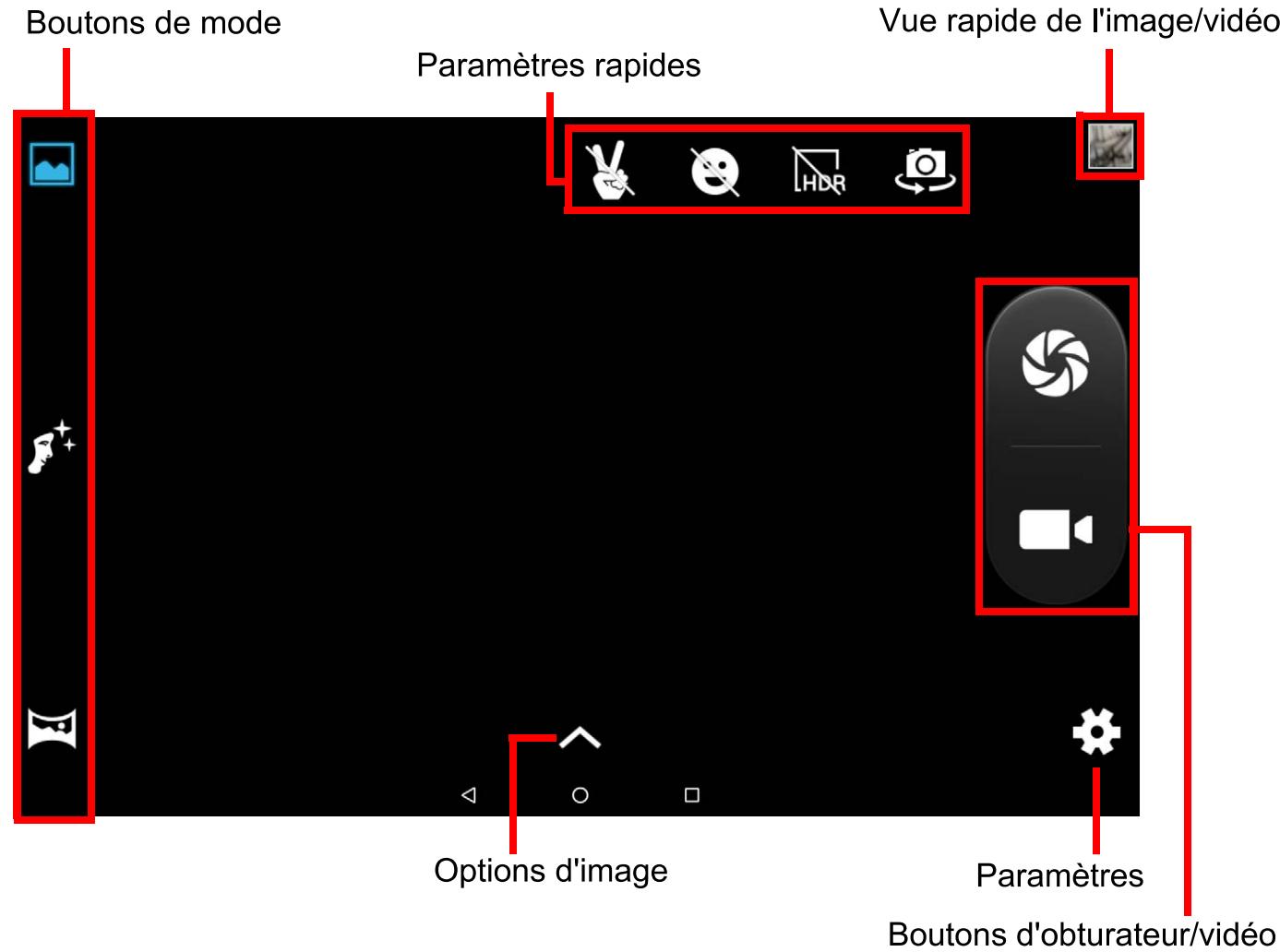 ACER A3-A40-N6VP - Icônes et indicateurs de l'appareil photo/du caméscope - 1