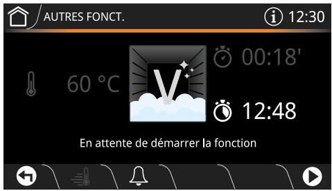 SMEG FourSFP6104WTPS - Réglage de la fonction Vapor Clean - 5