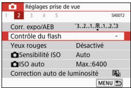 CANON 800D - Appuyez sur la touche <  45> pour faire sorting le flash intégré. - 1