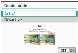 CANON 800D - Sélectionnez [Guide mode]. - 1