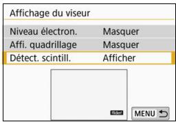 CANON 800D - Sélectionnez [Affichage du viseur]. - 1