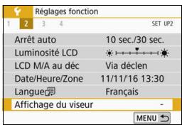 CANON 800D - MENU Affichage du niveau électronique dans le viseur - 1