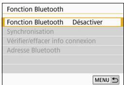 CANON 800D - Synchronisation - 2