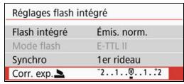 CANON 800D - MENU Correction d'exposition au flash - 3