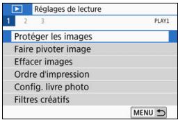 CANON 800D - MENU Protection d'une seule image - 1
