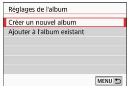 CANON 800D - Sélectionnez [Réglages de l'album]. - 1