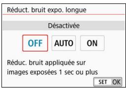 CANON 800D - Sélectionnez [Réduct. bruit expo. longue]. - 1