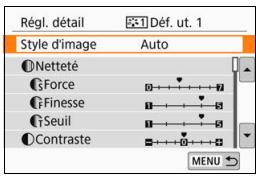 CANON 800D - Sélectionnez [Déf. ut. *]. - 1