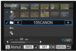 CANON 800D - Sélectionnez [Régler critères recherche img]. - 1