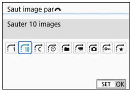 CANON 800D - Selectionnez [Saut image par 2]. - 1