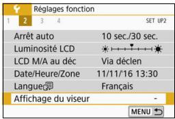 CANON 800D - MENU Affichage de la détction scintillagement - 1