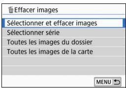 CANON 800D - MENUSélection <  > d'images à effacer par lot - 2