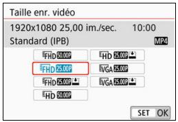 CANON 800D - Sélectionnez une fonction et réglez-la. - 1