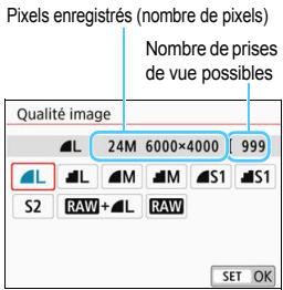 CANON 800D - Sélectionnez la qualité d'enregistrement des images. - 1