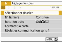 CANON 800D - Creation d'un dossier - 1